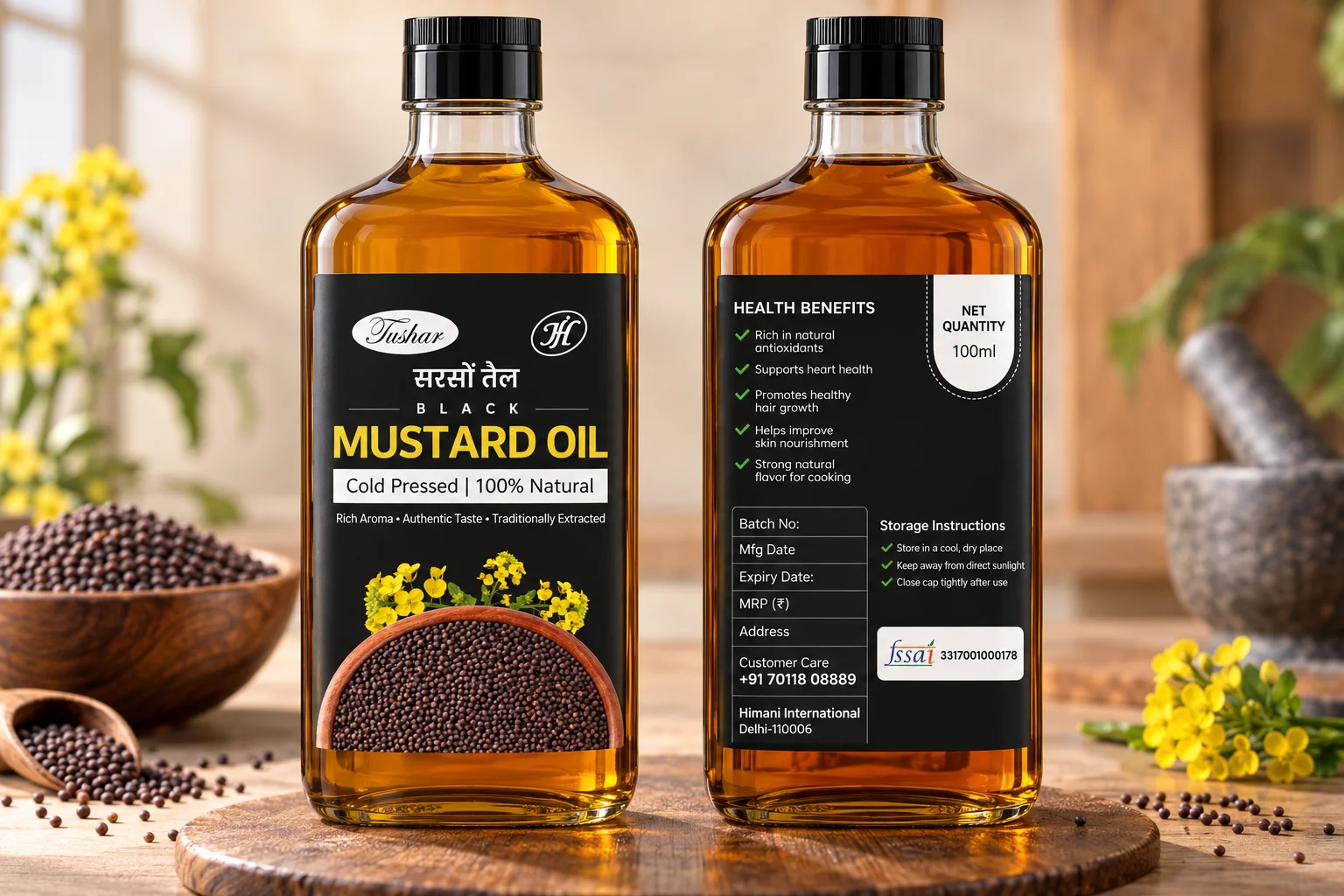 Tushar black seed oil packaging mockup