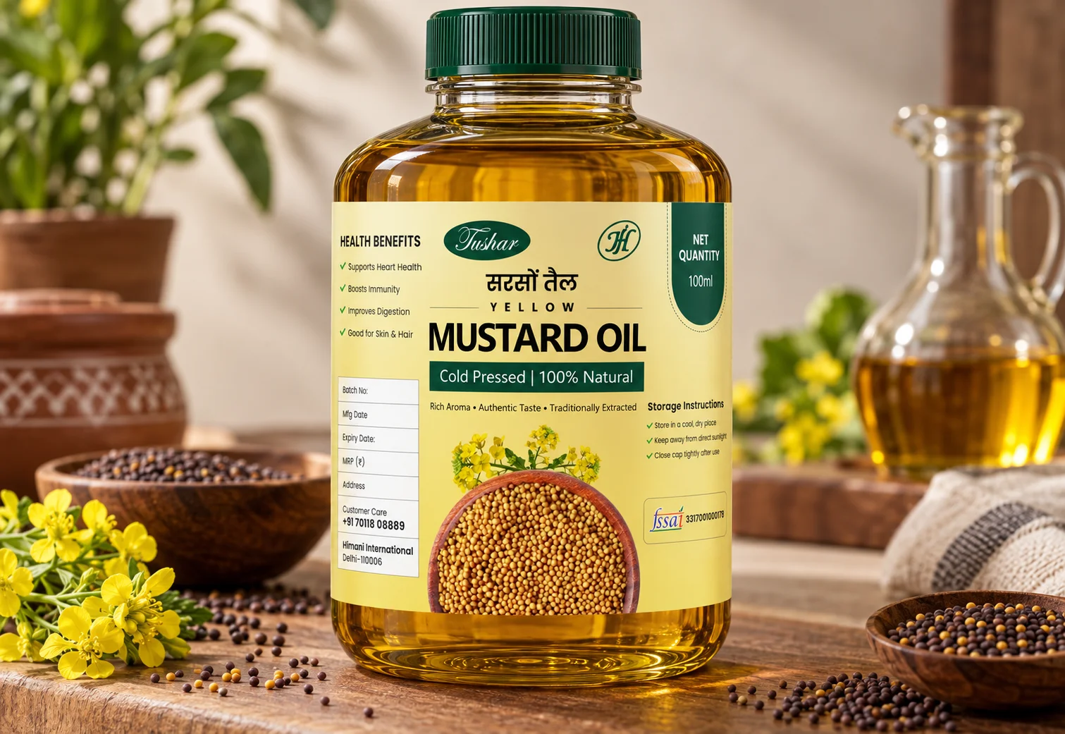 Spygic turmeric powder packaging mockup