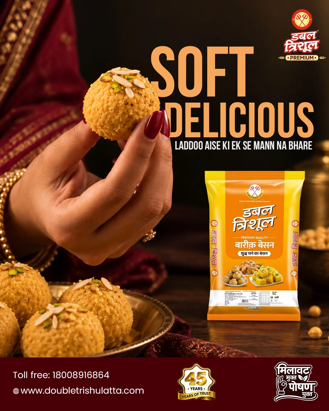 Besan ladoo social media ad