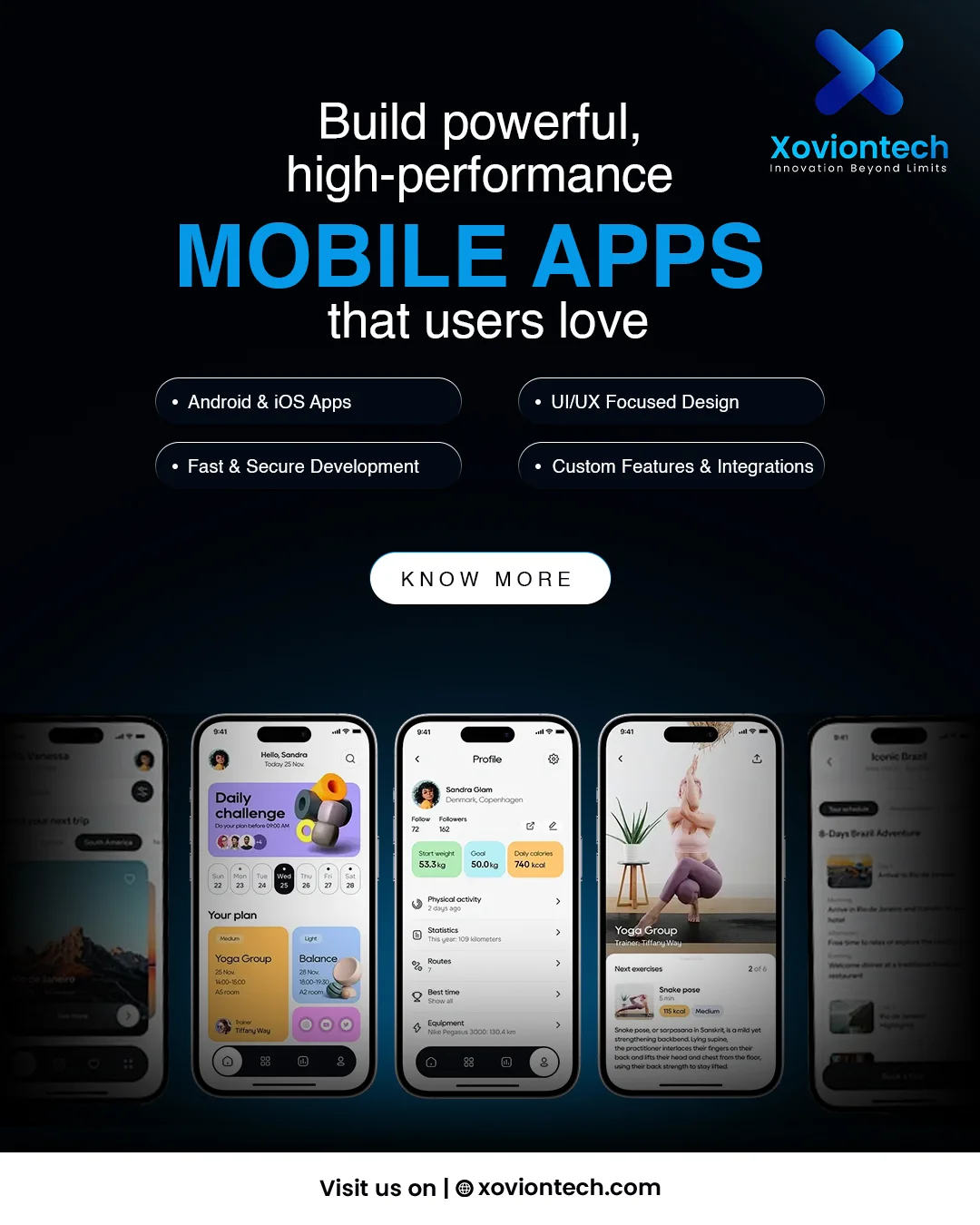 Mobile app promo social media design