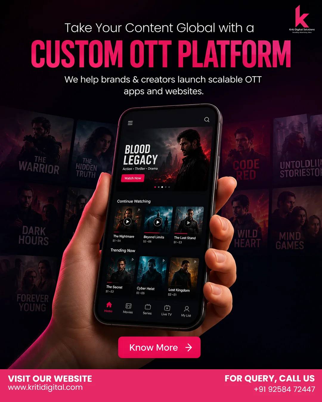 OTT app social media design
