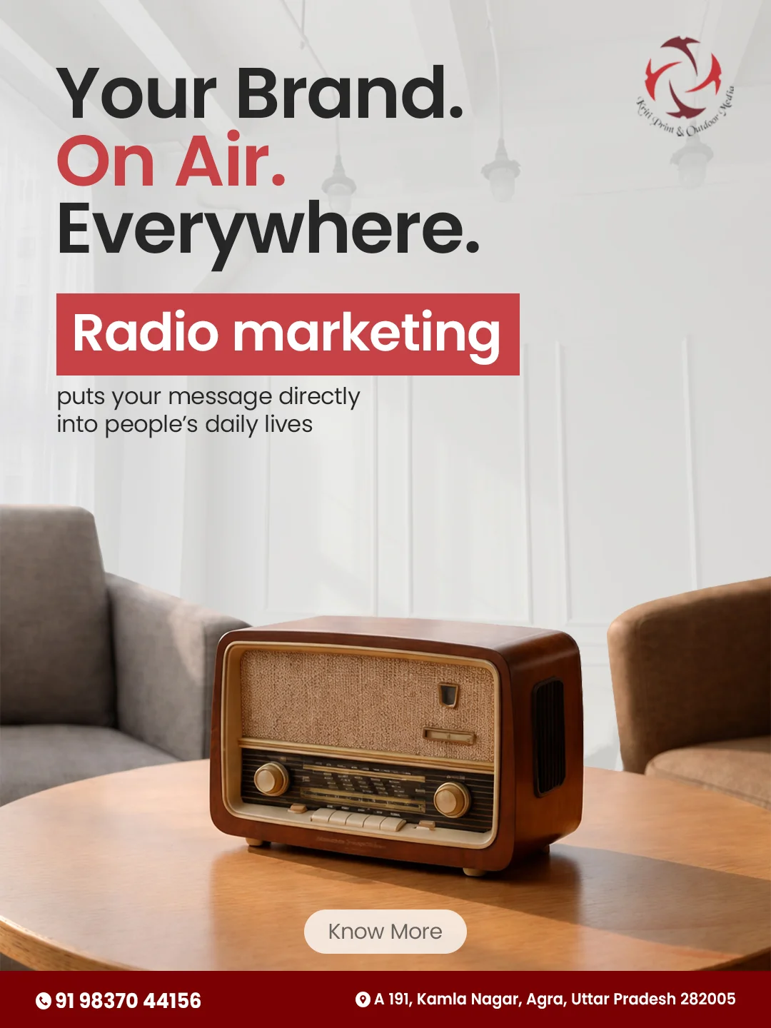 Radio marketing social media design